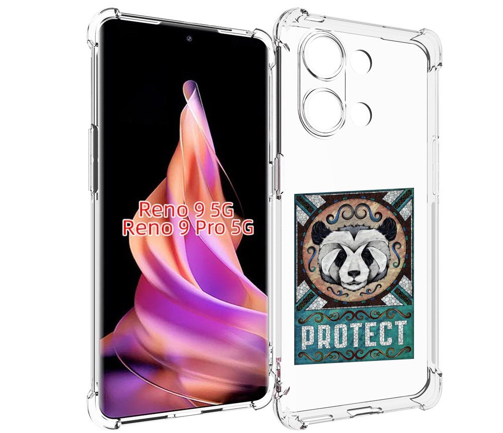 

Чехол MyPads защита панды для Oppo Reno 9/Reno 9 Pro, Прозрачный, Tocco