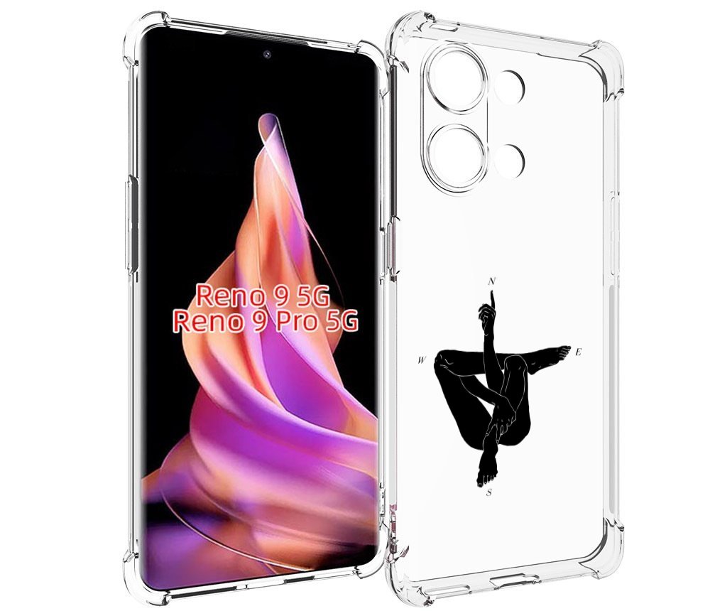 

Чехол MyPads живой компас для Oppo Reno 9/Reno 9 Pro, Прозрачный, Tocco