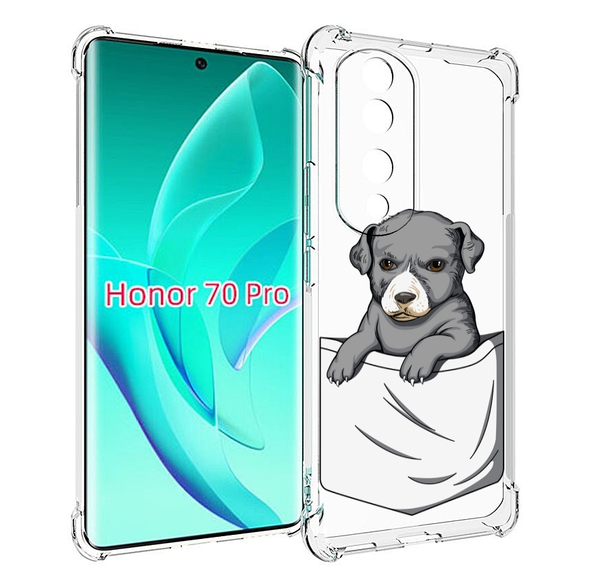 

Чехол MyPads собачка в кармане для Honor 70 Pro / 70 Pro Plus, Прозрачный, Tocco