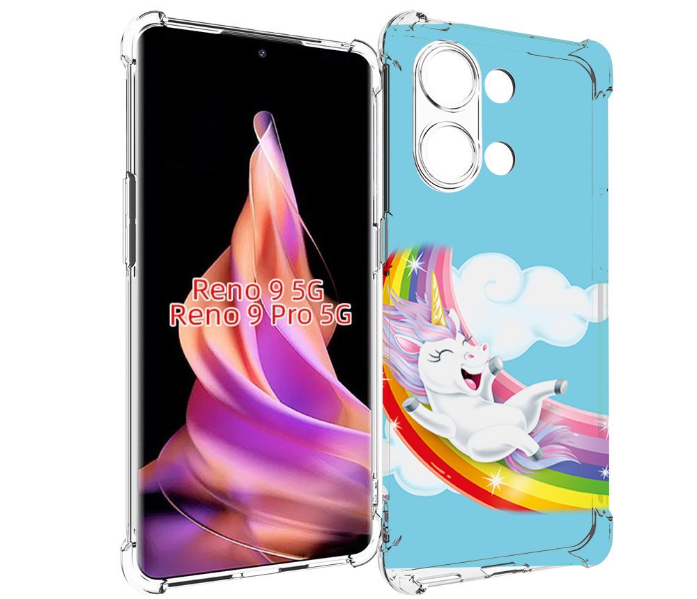 

Чехол MyPads единорог-на-радуге для Oppo Reno 9/Reno 9 Pro, Прозрачный, Tocco