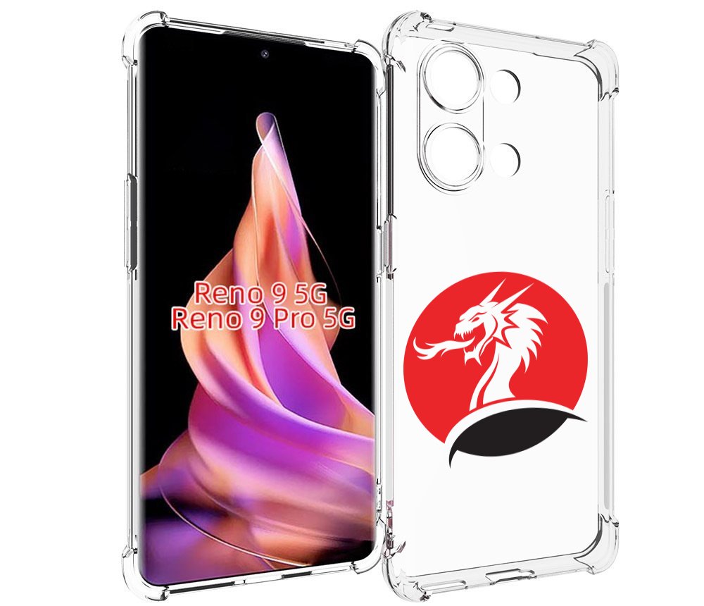 

Чехол MyPads дракон-рисунок для Oppo Reno 9/Reno 9 Pro, Прозрачный, Tocco