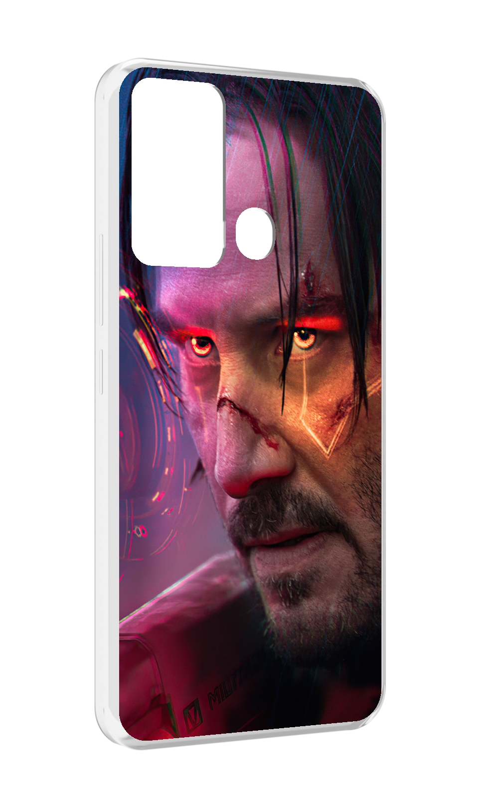 

Чехол MyPads cyberpunk 2077 Джонни Сильверхенд для Infinix Hot 12i, Прозрачный, Tocco