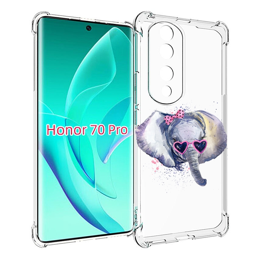 

Чехол MyPads слоник в очках для Honor 70 Pro / 70 Pro Plus, Прозрачный, Tocco