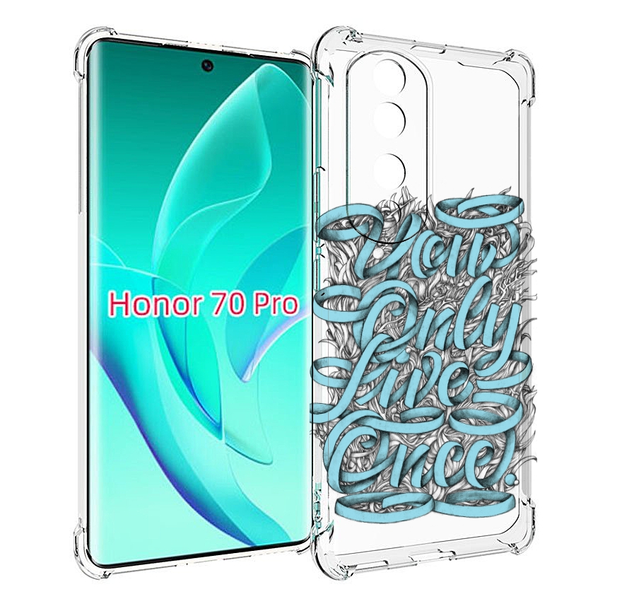

Чехол MyPads слова из ленты абстракция для Honor 70 Pro / 70 Pro Plus, Прозрачный, Tocco
