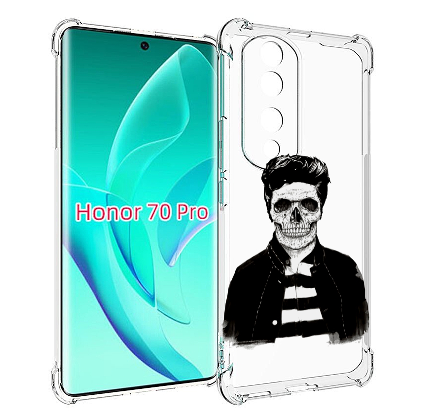 

Чехол MyPads скелет для Honor 70 Pro / 70 Pro Plus, Прозрачный, Tocco