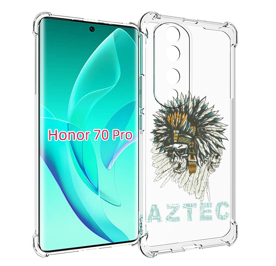 

Чехол MyPads скелет индеец для Honor 70 Pro / 70 Pro Plus, Прозрачный, Tocco