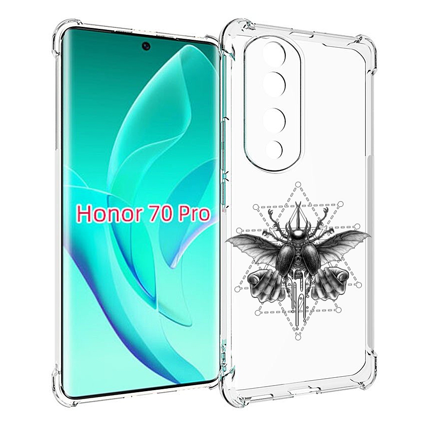 

Чехол MyPads скарабей для Honor 70 Pro / 70 Pro Plus, Прозрачный, Tocco