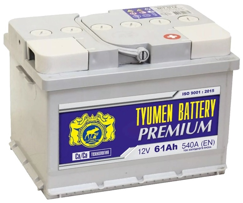 

Аккумулятор автомобильный TYUMEN BATTERY PREMIUM 61 А/ч 540 А обр. пол. (242x175x175), Евро LB2 низкий