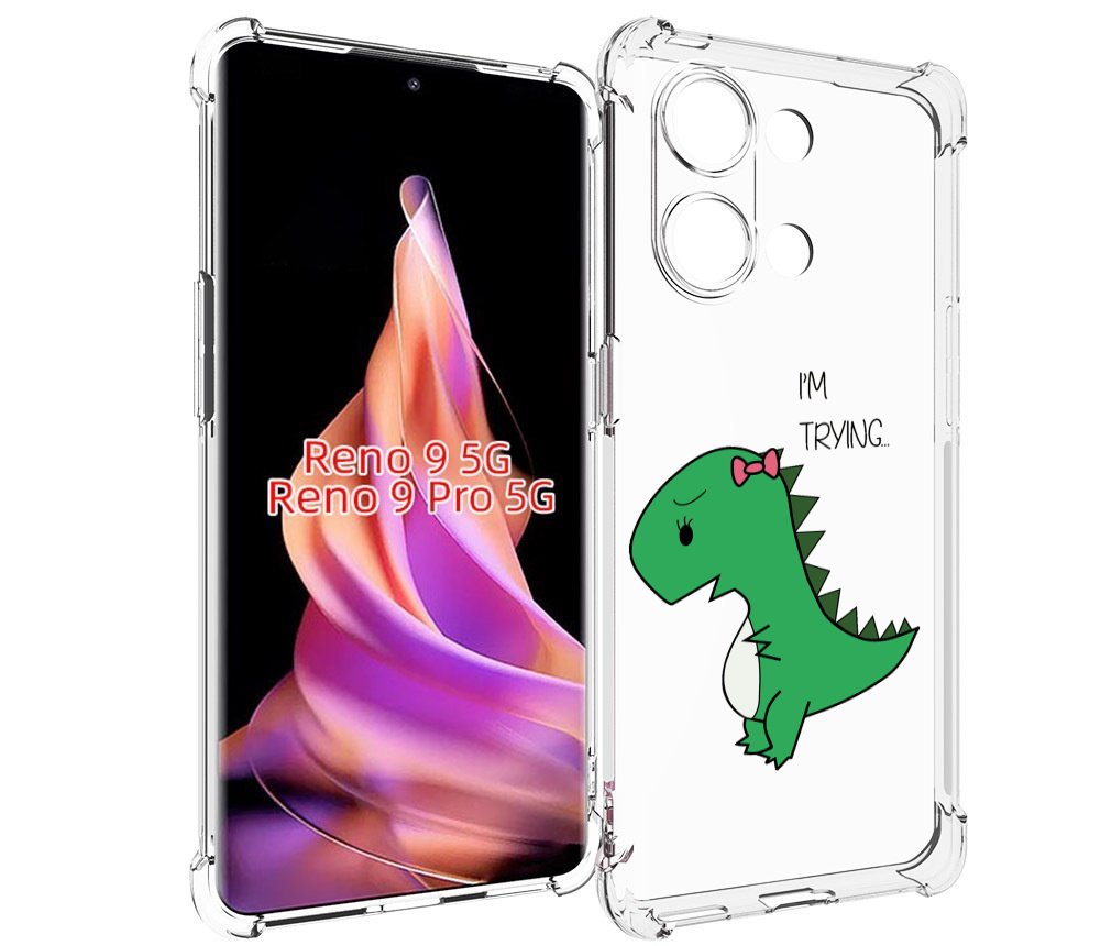 

Чехол MyPads динозаврик-девочка для Oppo Reno 9/Reno 9 Pro, Прозрачный, Tocco
