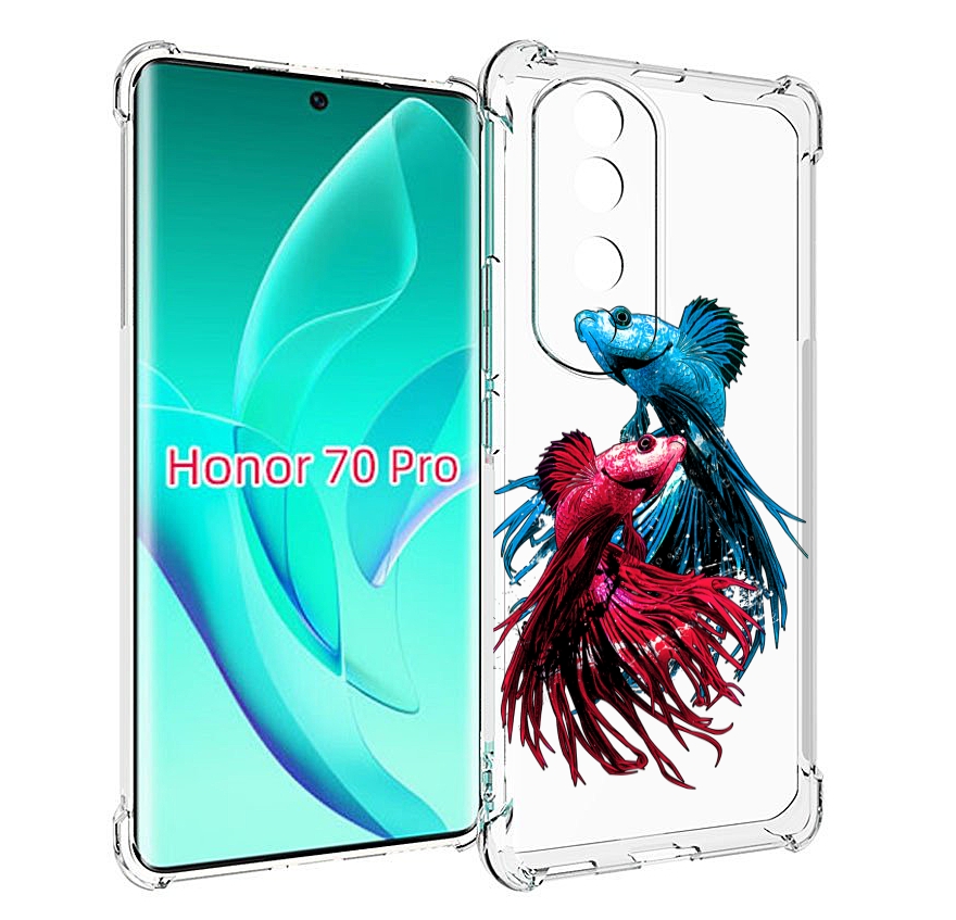 

Чехол MyPads рыбы петушки для Honor 70 Pro / 70 Pro Plus, Прозрачный, Tocco