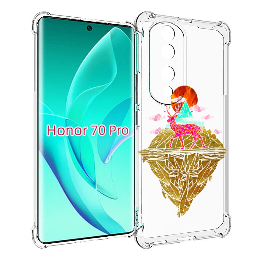 

Чехол MyPads розовый олень абстракция для Honor 70 Pro / 70 Pro Plus, Прозрачный, Tocco