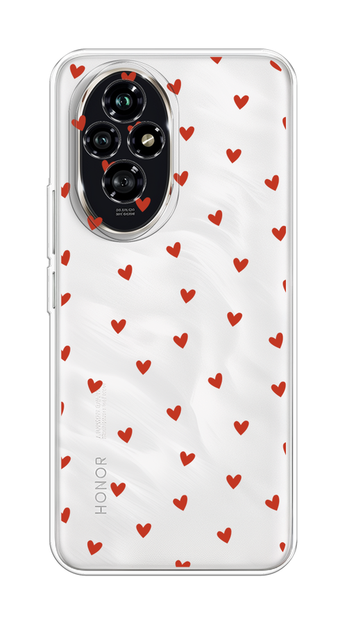 

Чехол на Honor 200 "Red hearts", Красный;прозрачный, 6124750-1