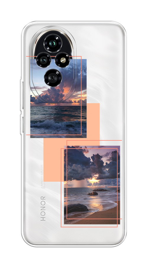 

Чехол на Honor 200 "Sky collage", Розовый;прозрачный;синий, 6124750-1