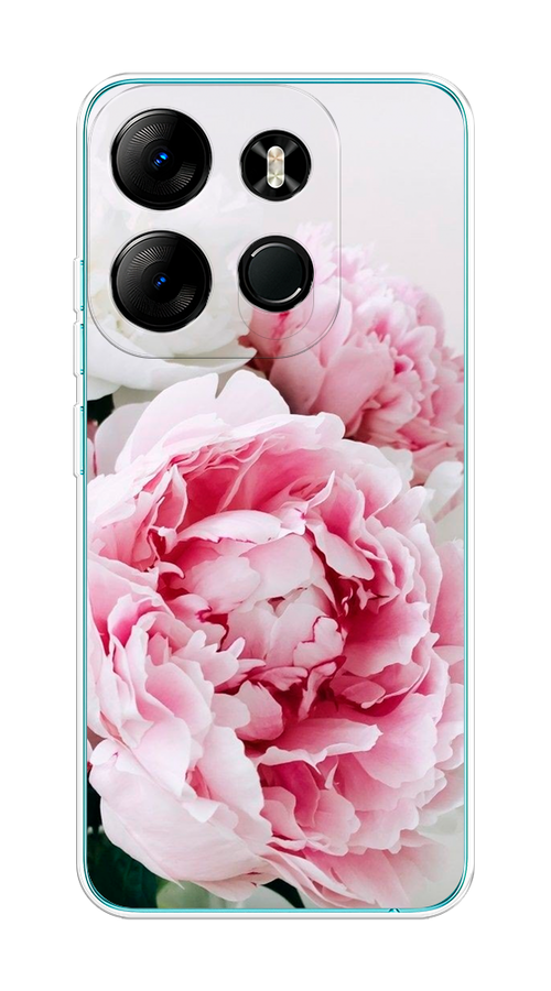 

Чехол на Tecno Spark Go 2023/Infinix Smart 7 "Розовые и белые пионы", Розовый;белый, 3103750-2