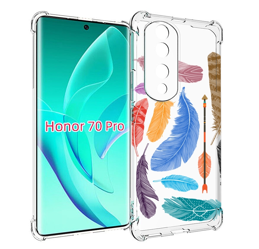 

Чехол MyPads разноцветные перья для Honor 70 Pro / 70 Pro Plus, Прозрачный, Tocco
