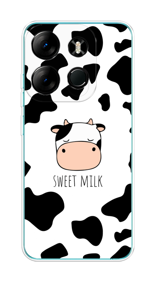 

Чехол на Tecno Spark Go 2023/Infinix Smart 7 "Sweet milk", Розовый;белый;черный, 3103750-1
