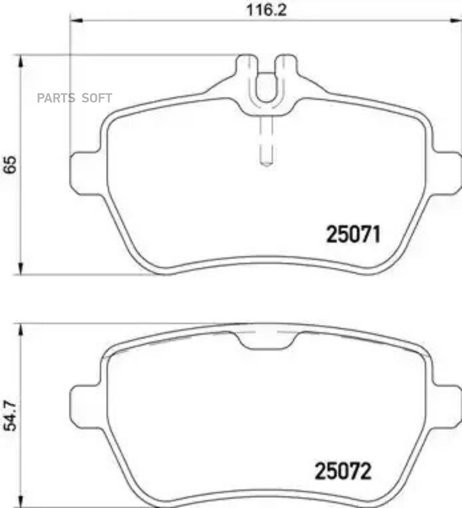 

Тормозные колодки brembo P50117