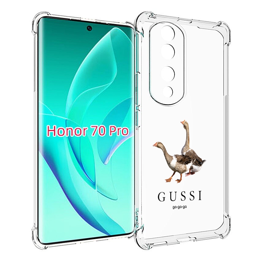 

Чехол MyPads Гусси бренд для Honor 70 Pro / 70 Pro Plus, Прозрачный, Tocco