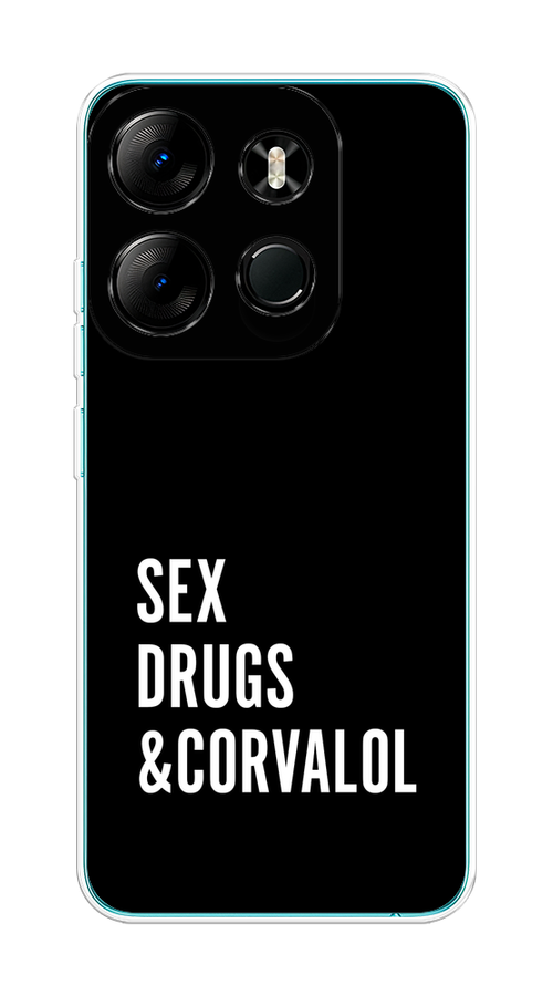 

Чехол на Tecno Spark Go 2023/Infinix Smart 7 "Corvalol", Черный;серый;белый, 3103750-6