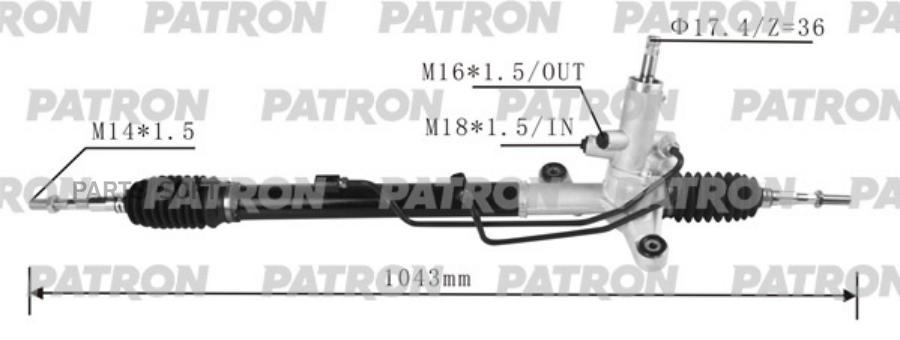 

Рейка рулевая HONDA CIVIC FA1 06- PATRON PSG3052