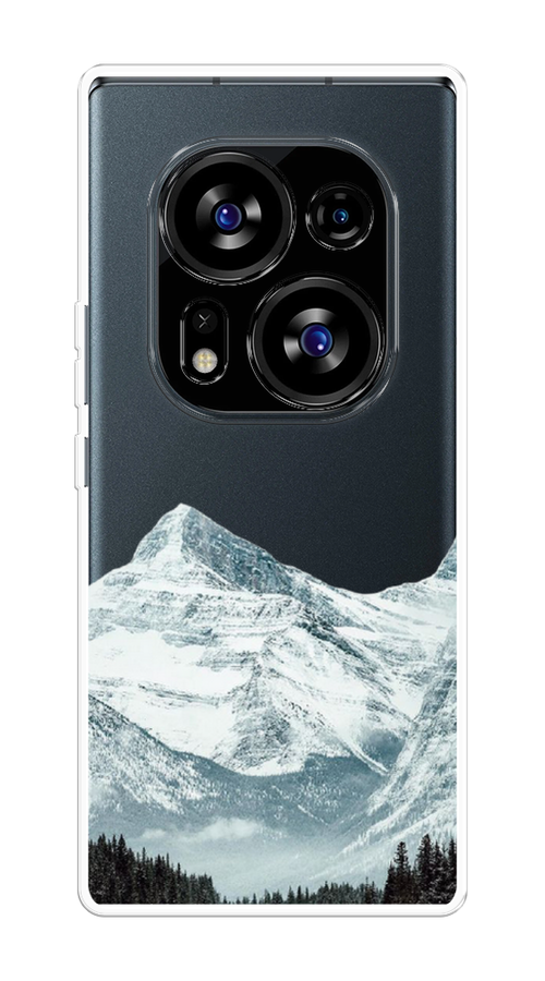 

Чехол на Tecno Phantom X2/X2 Pro "Горы арт 1", Белый;зеленый, 303350-2
