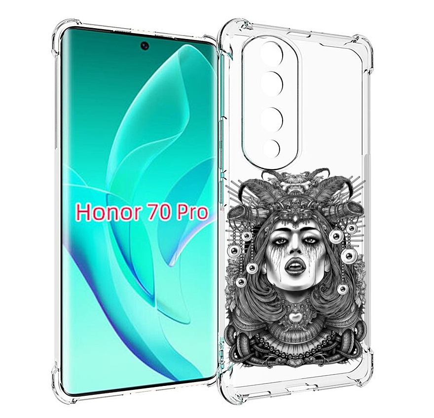 

Чехол MyPads портрет девушки черно белый для Honor 70 Pro / 70 Pro Plus, Прозрачный, Tocco