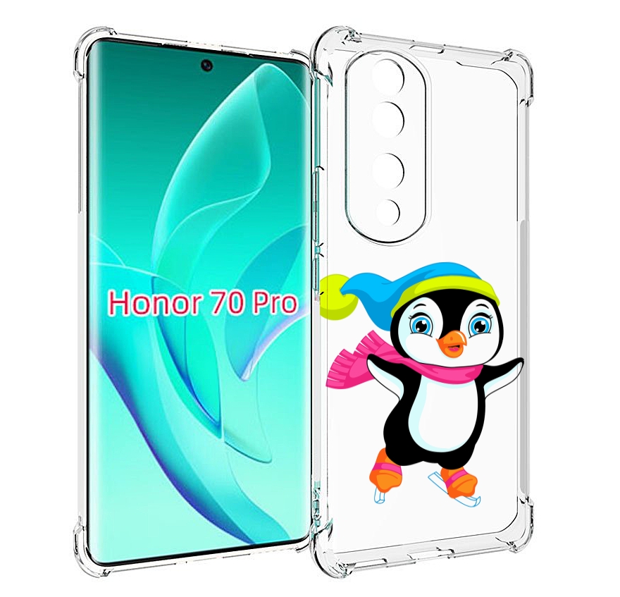 

Чехол MyPads пингвин на коньках для Honor 70 Pro / 70 Pro Plus, Прозрачный, Tocco