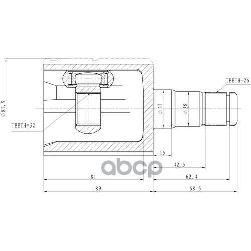 Шрус Внутренний Z87970r Nsii0015618112 Zikmar  Z87970R