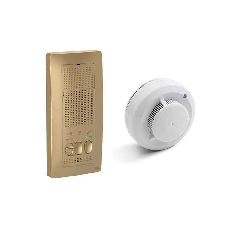 Комплект устройства домофона и дымового извещателя BLNDA000014 + ИП 212-142 акриловая светодиодная фигура белый мишка 20 см 4 5 в 3 батарейки aa не входят в комплект 20 светодиодов neon night