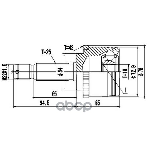 

Шрус Zikmar Z87233R