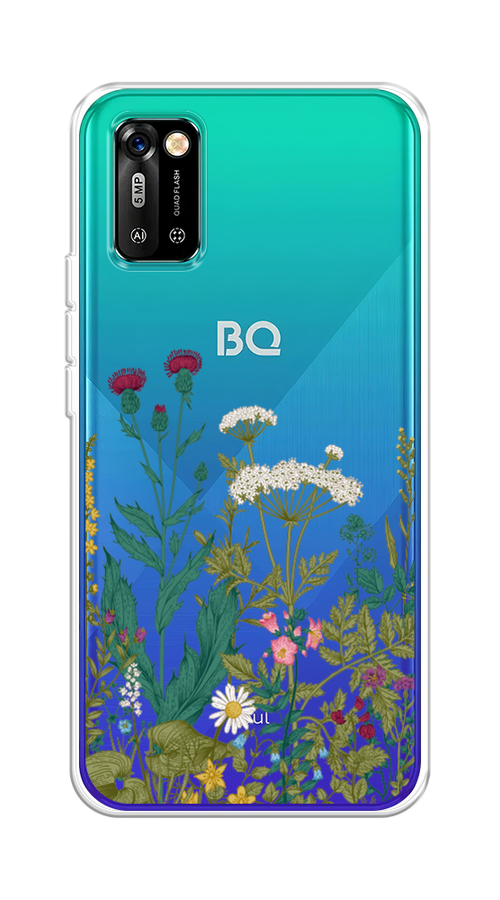 

Чехол на BQ 6051G "Дикие полевые цветы", Зеленый;розовый;белый, 202150-2