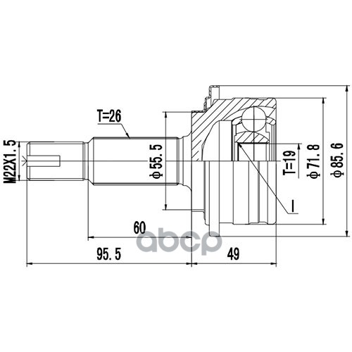 

ZIKMAR Z87057R_ШРУС НАРУЖНЫЙ TOYOTA YARIS (05--11) 1шт