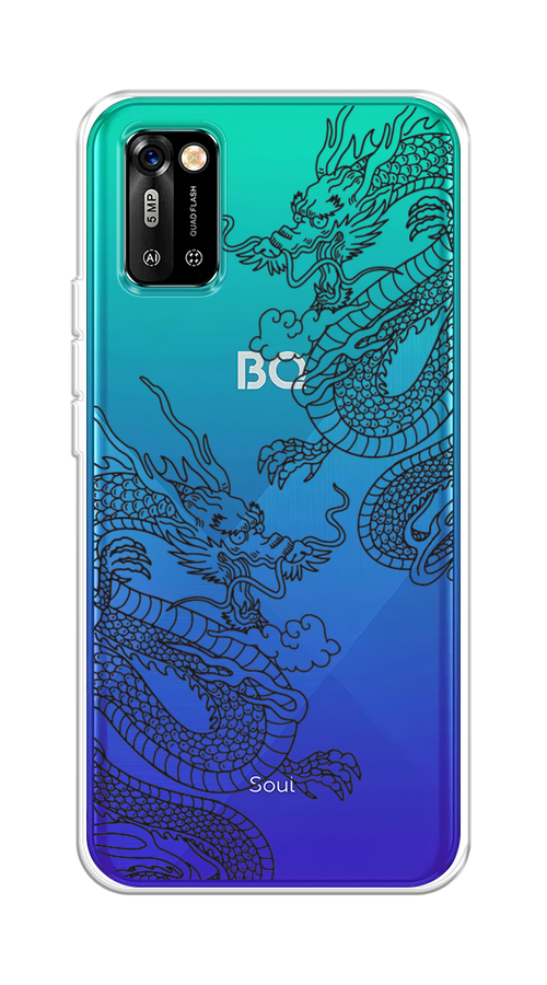 

Чехол на BQ 6051G "Два китайских дракона", Серый;черный, 202150-1