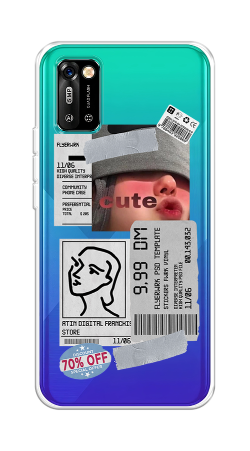 

Чехол на BQ 6051G "Cute girl collage", Розовый;серый;голубой, 202150-6