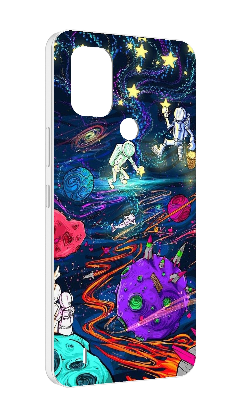 

Чехол MyPads красочный космос для Nokia C31, Прозрачный, Tocco