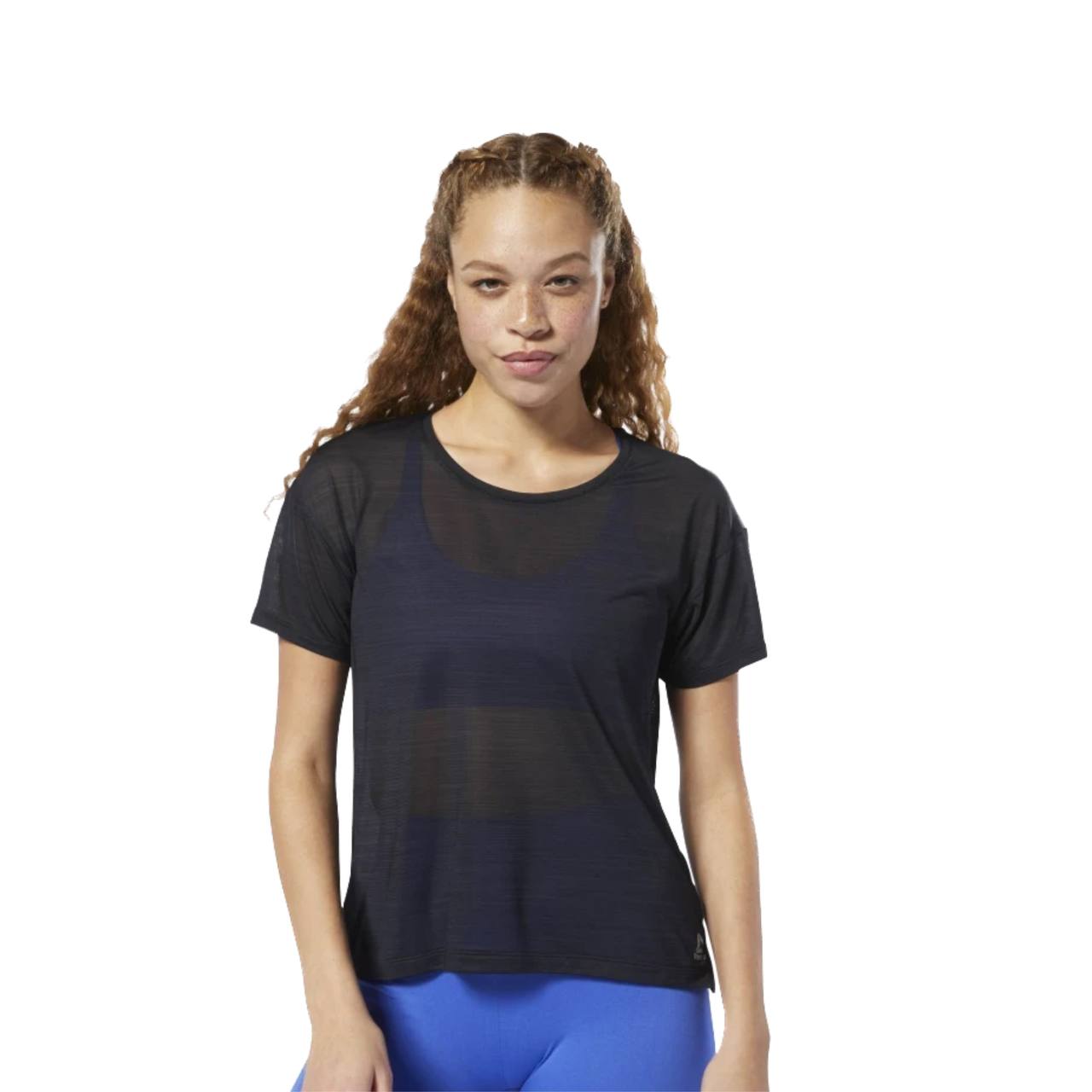 

Футболка женская Reebok DP6714 черная S, Черный, DP6714