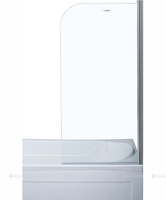AquaNet Шторка для ванны Aquanet SG-750, прозрачное стекло перегородка шторка ширма на ванну aquanet sg 750 прозрачное стекло