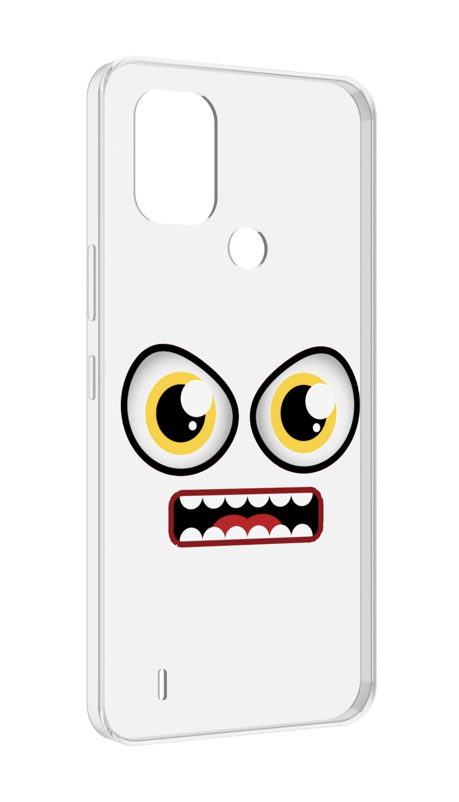 

Чехол MyPads красный злой смайлик для Nokia C31, Прозрачный, Tocco