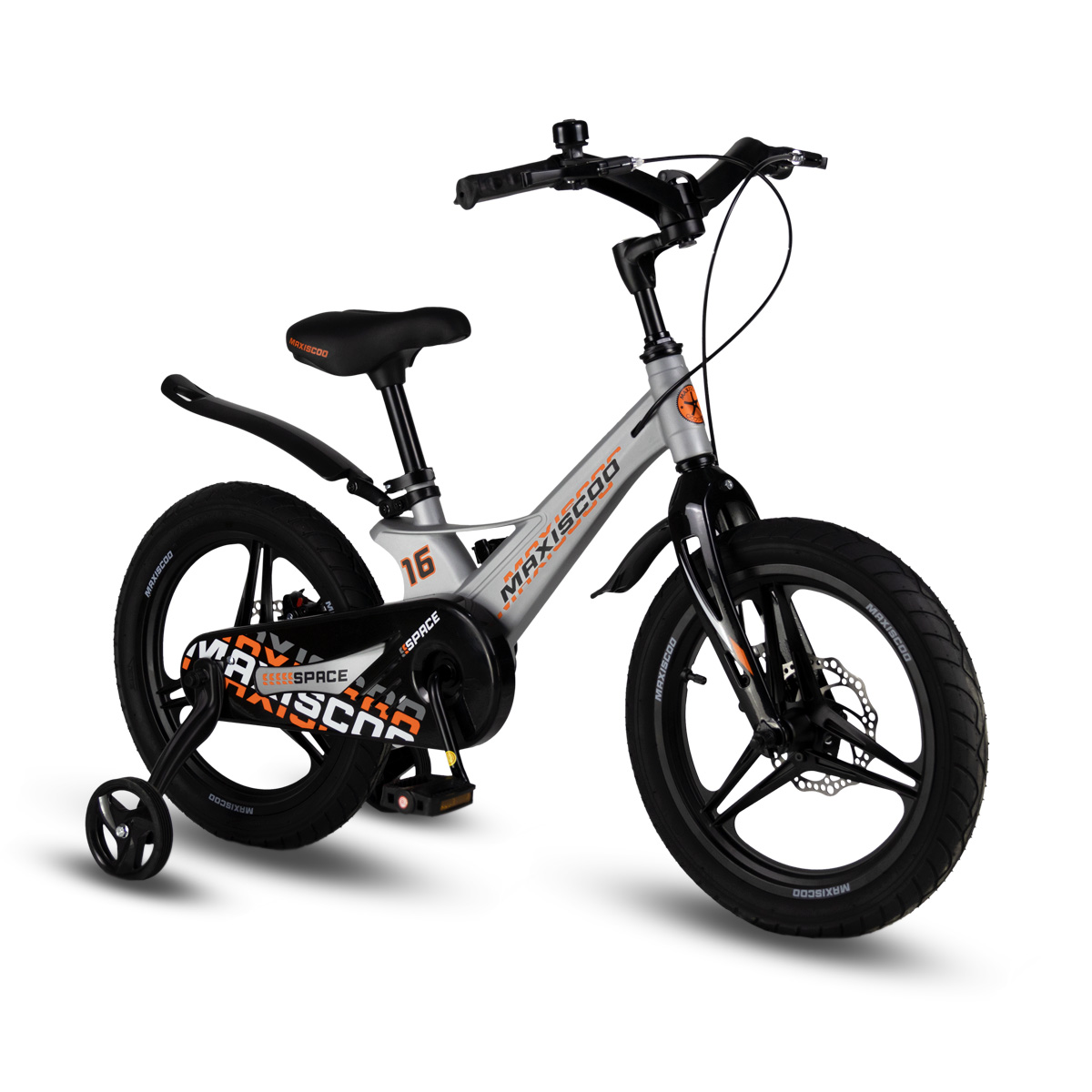Детский велосипед MAXISCOO Space 16 Делюкс 2024 серый жемчуг