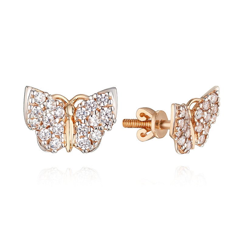 

Серьги женские из золота ЮВЕЛИР КАРАТ с фианитами 1125123, 1125123