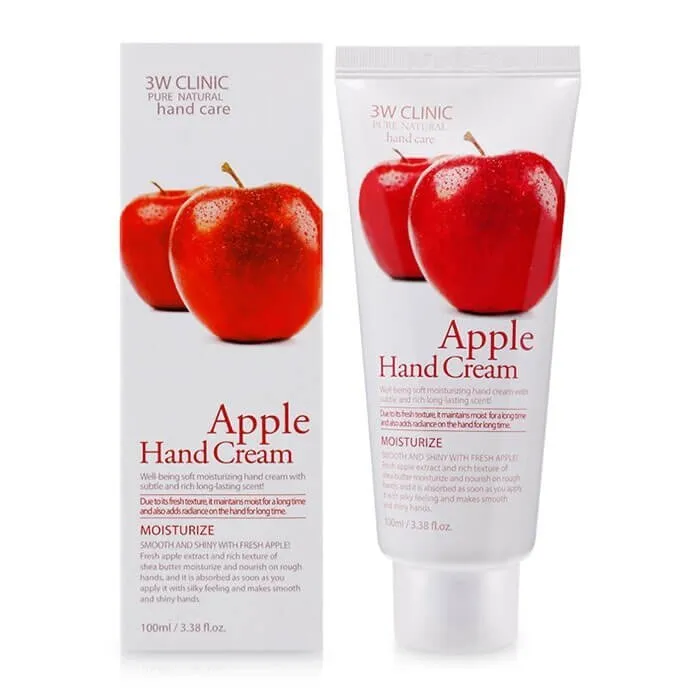 Крем 3W Clinic Moisturizing Apple Hand Cream для рук с экстрактом яблока, 100 мл