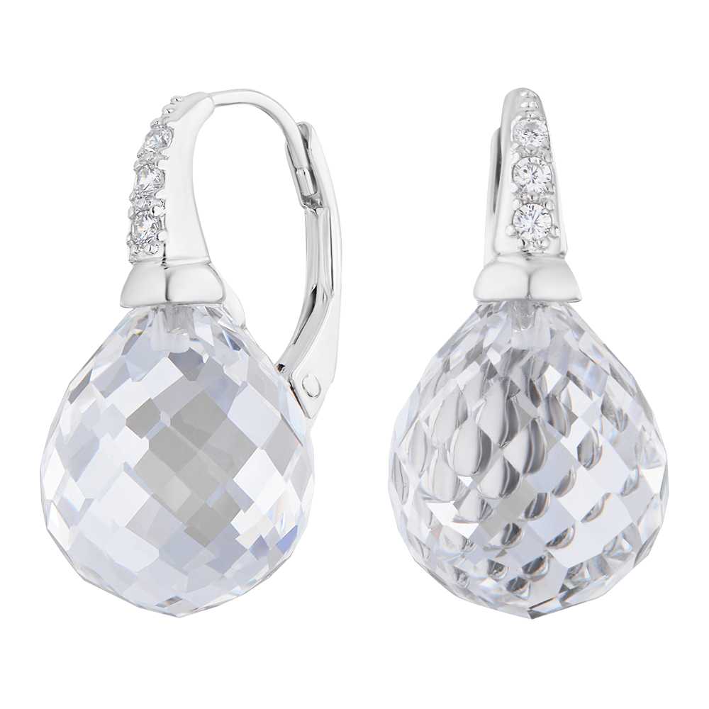 

Серьги из серебра с фианитом ЮВЕЛИР КАРАТ E-833WC, E-833WC