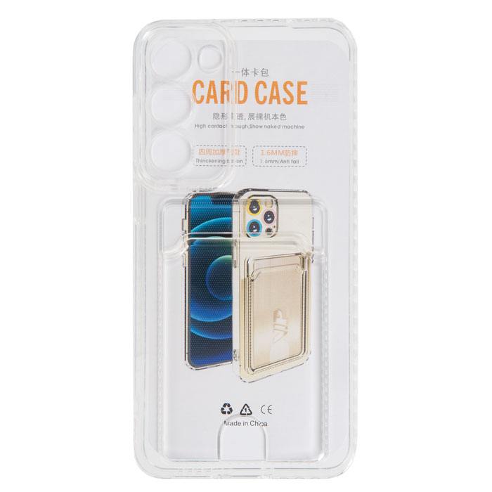 Чехол Card Case для Samsung Galaxy S23 Plus прозрачный силикон, техпак