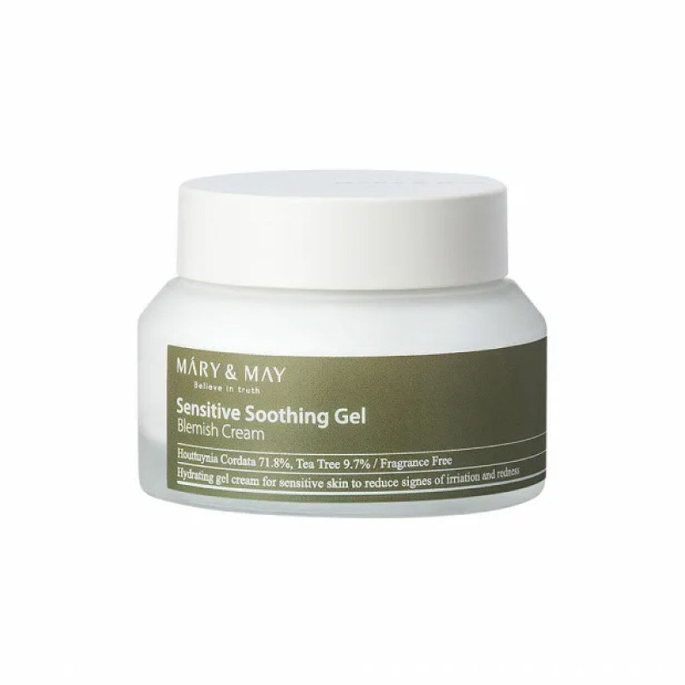 Успокаивающий увлажняющий Крем - гель для лица MARY&MAY 70 мл (Sensitive Soothing Gel B...