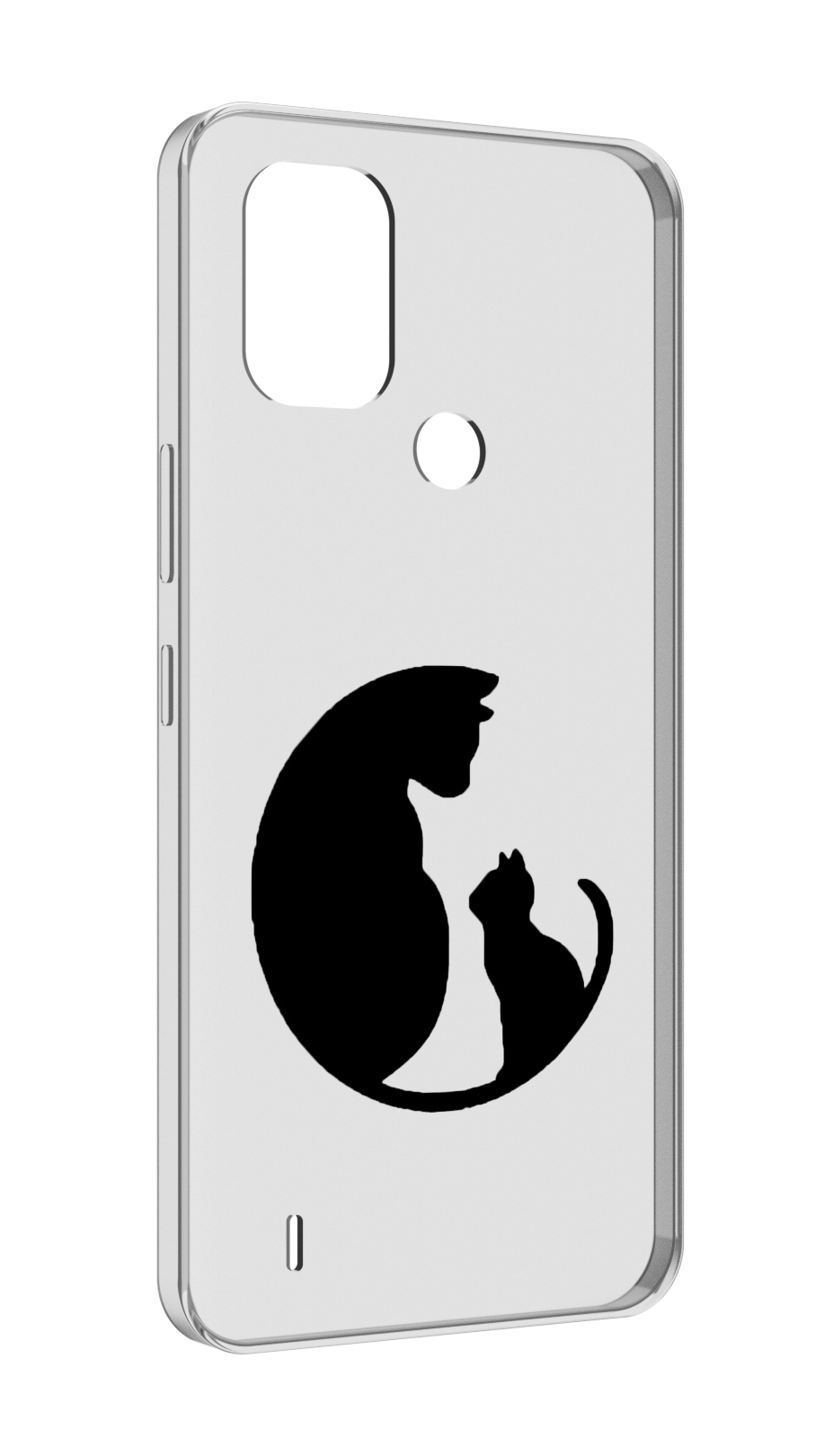 

Чехол MyPads коты в полукруге для Nokia C31, Прозрачный, Tocco
