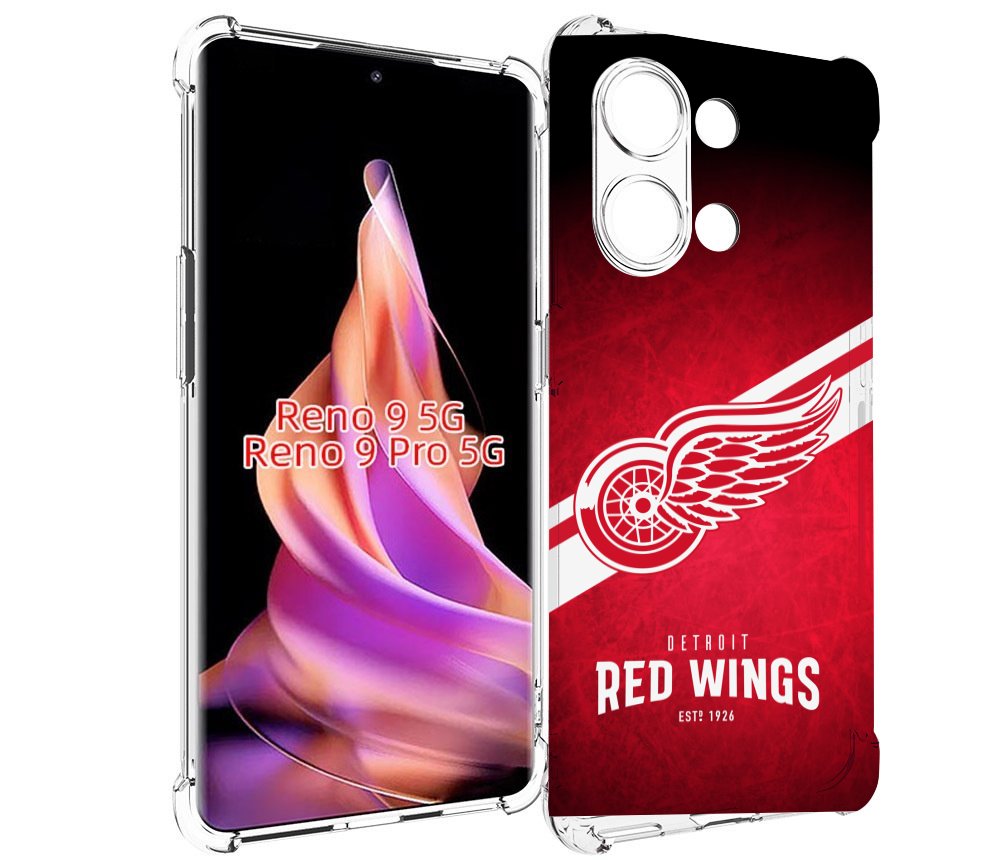 

Чехол MyPads детриот ред вингс мужской для Oppo Reno 9/Reno 9 Pro, Прозрачный, Tocco