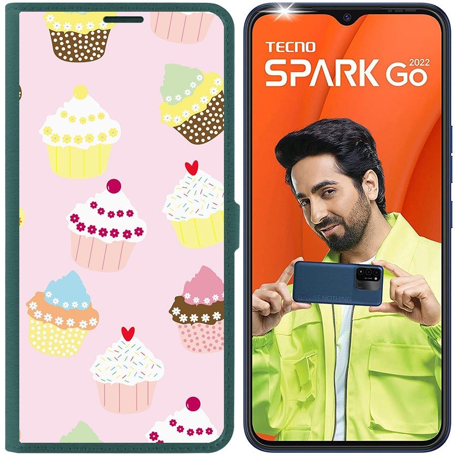 

Чехол-книжка Eco Book для Tecno Spark Go 2022 Пироженки