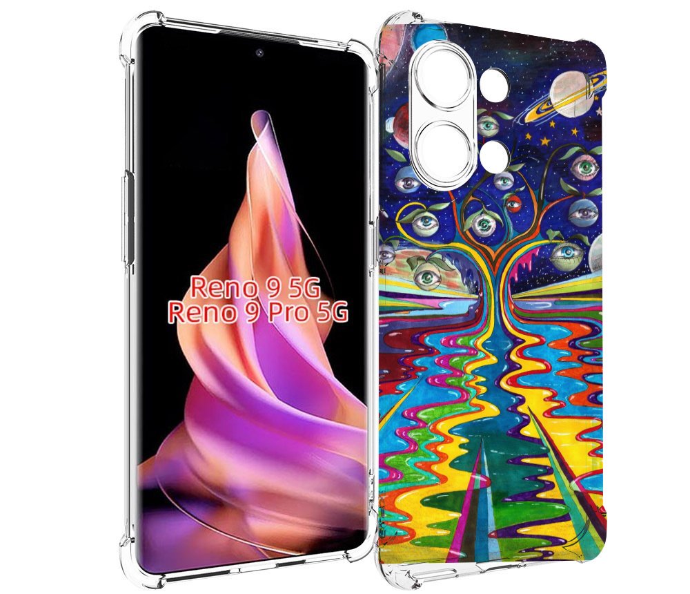 

Чехол MyPads дерево с глазами акварель для Oppo Reno 9/Reno 9 Pro, Прозрачный, Tocco