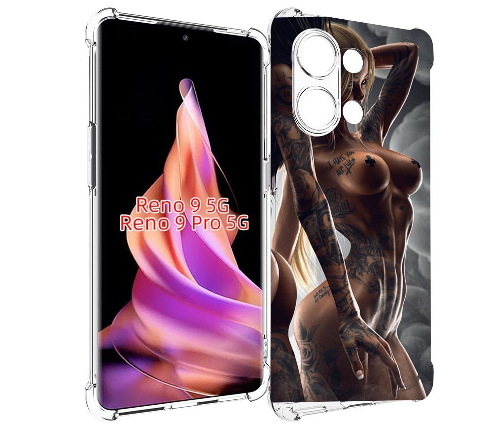 

Чехол MyPads девушки-инь-и-янь-в-татуировках для Oppo Reno 9/Reno 9 Pro, Прозрачный, Tocco