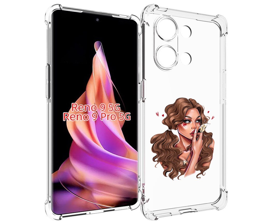 

Чехол MyPads девушка-со-стрелой женский для OPPO Reno 9 / Reno 9 Pro, Прозрачный, Tocco